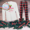 Christmas with the Personalised Tartan Pyjamas Adult - Red