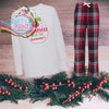 Christmas with the Personalised Tartan Pyjamas Child - Red