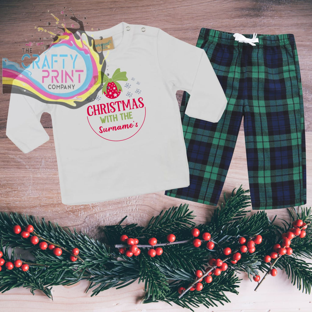 Christmas with the Personalised Tartan Pyjamas Toddler