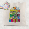 Colour Outside the Lines Autism Cotton Tote Bag - Shopping