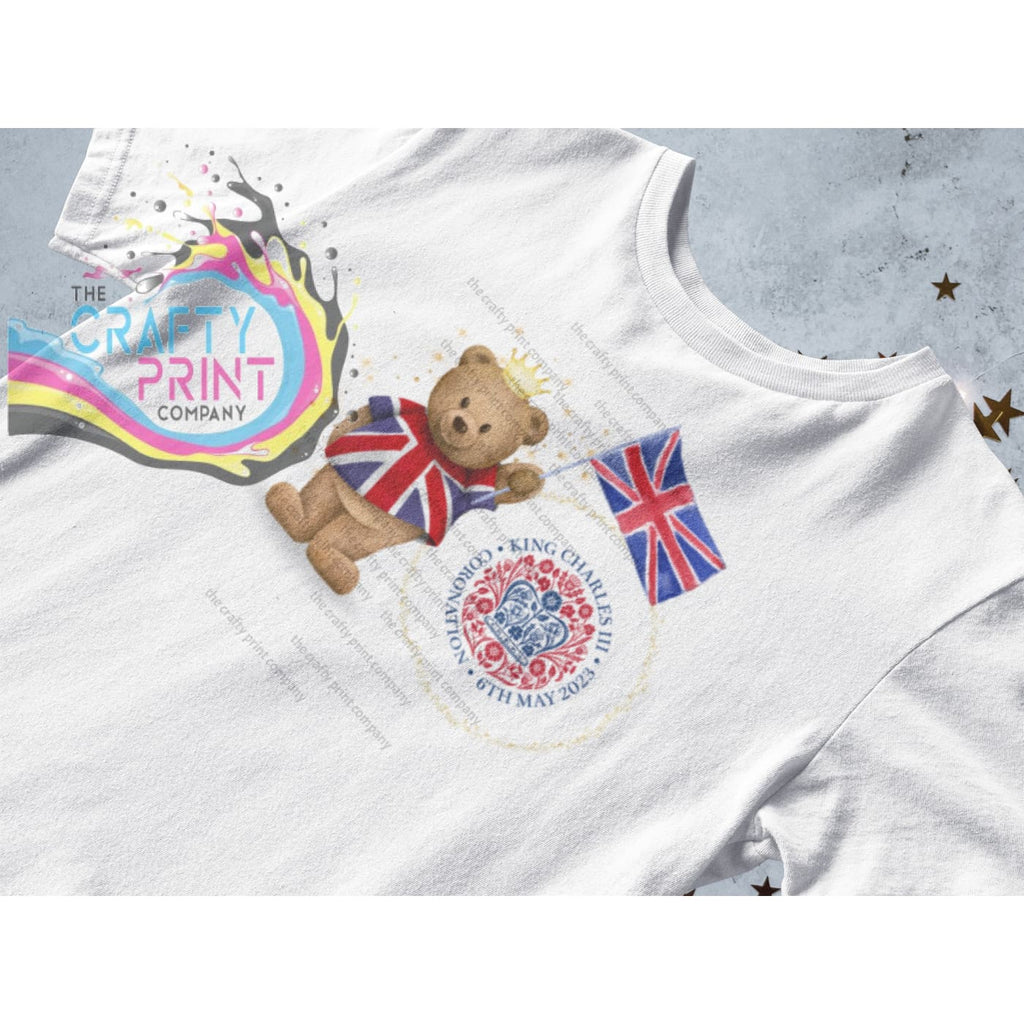 Coronation Teddy Bear T-shirt Printed with Logo - 1