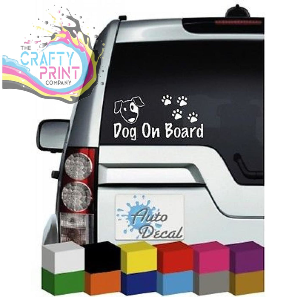 Dog On Board Novelty Car Sticker - Bumper Stickers