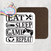 Eat Sleep Game Repeat Playstation Coaster - Coasters