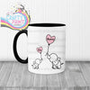 Elephant Mommy & Baby Mug - Black Handle Inner - Mugs