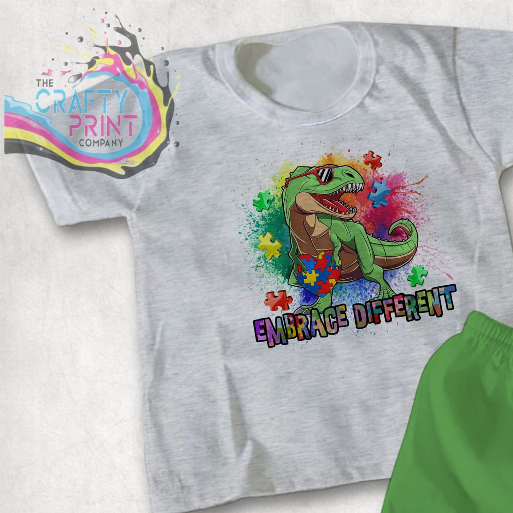 Embrace Different Autism Dinosaur Children’s T-shirt