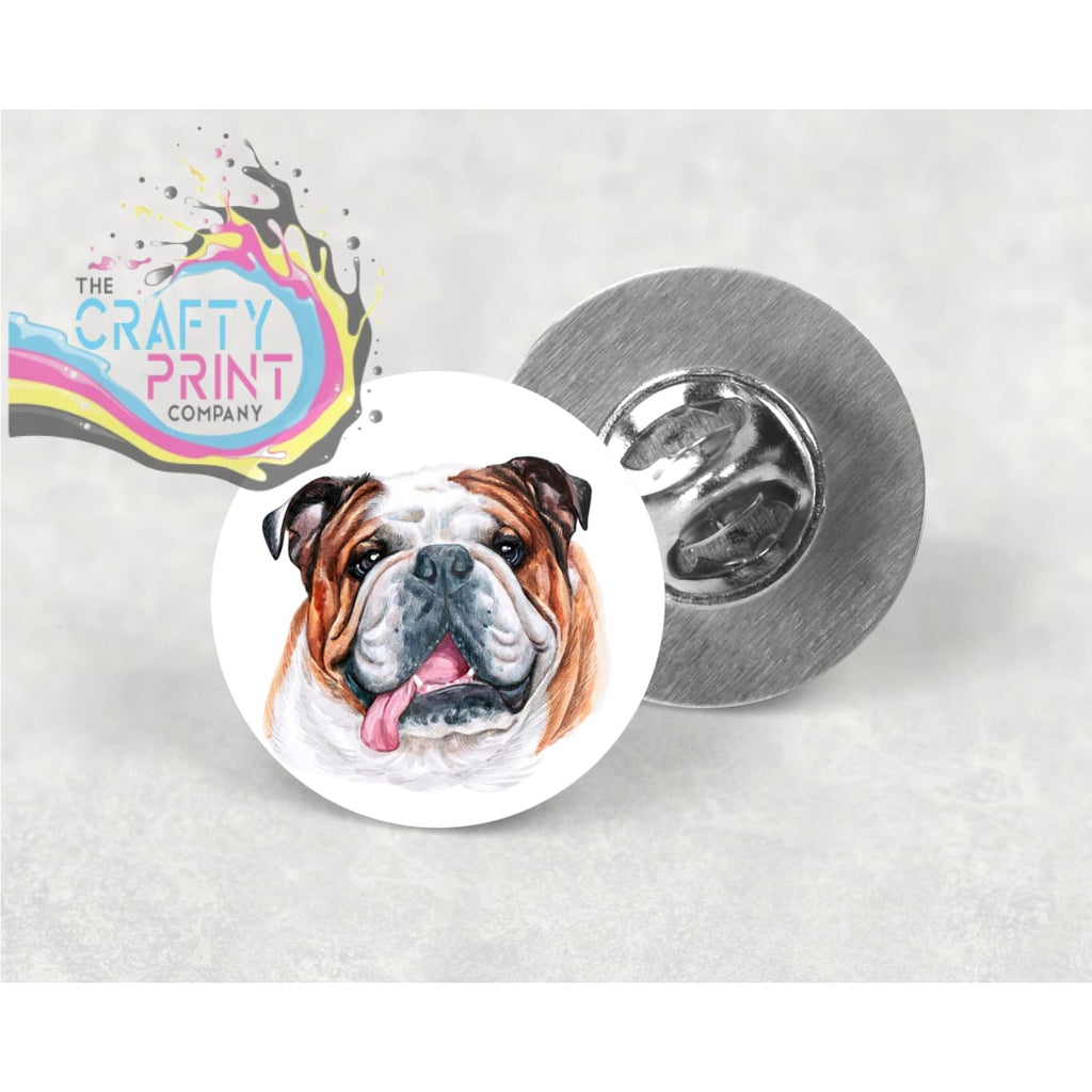 English Bulldog Lapel Pin Badge - & Pass Holders