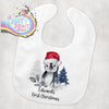 First Christmas Penguin Personalised Baby Bib - & Toddler