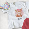 Fox with Floral Crown Personalised Children’s T-shirt