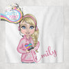 Gamer Girl Pink Personalised Face Cloth - Blonde Hair