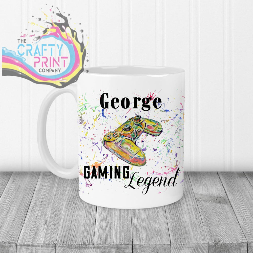 Gaming Legend Playstation Personalised Mug - White Handle &