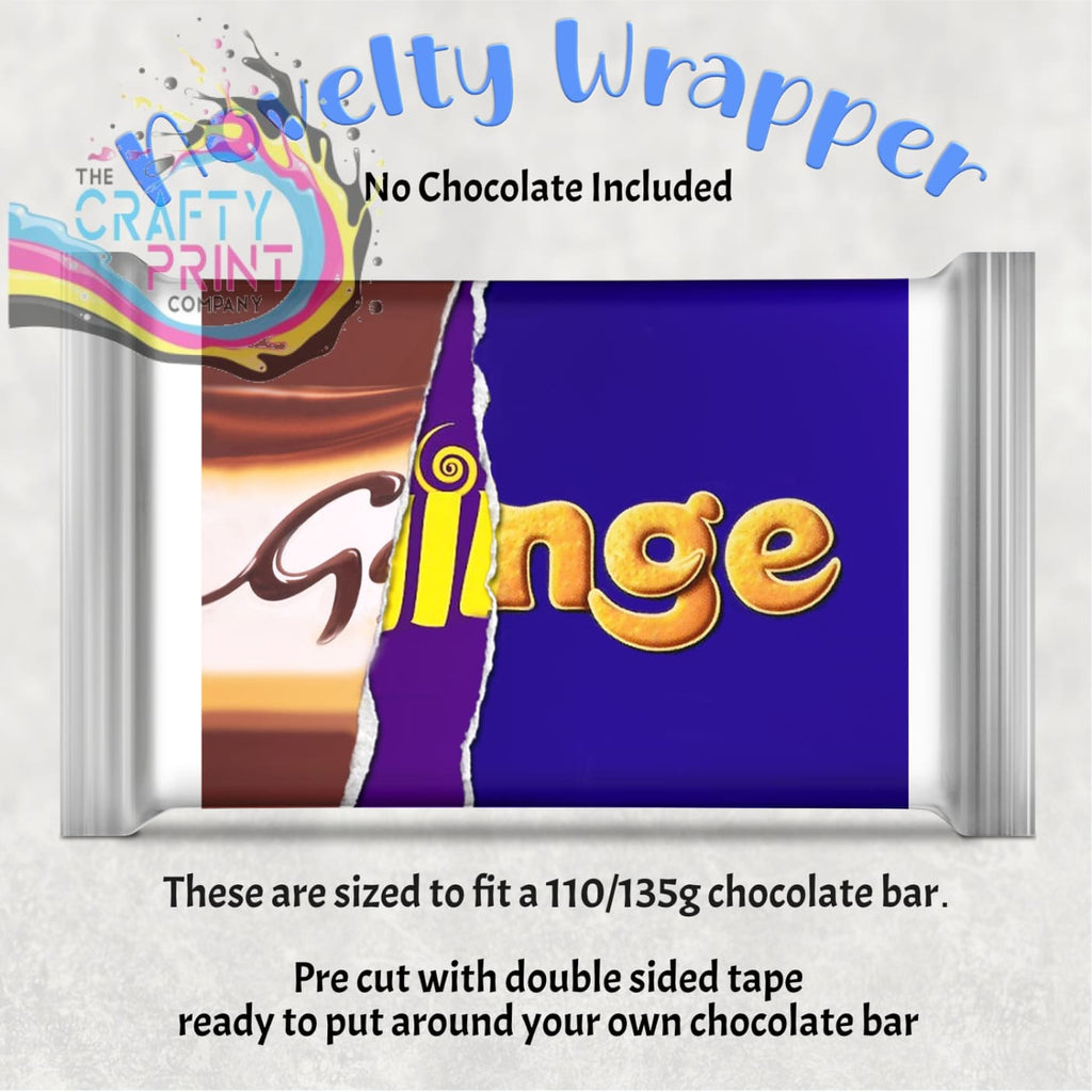 Ginge Chocolate Bar Wrapper - Gift Wrapping