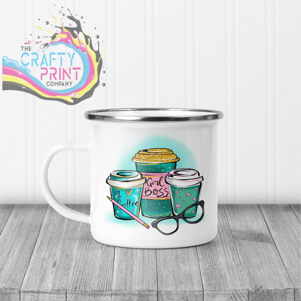 Girl Boss Mug - Enamel - Mugs