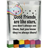 Good friends are like stars Candle Decal Vinyl Sticker