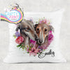 Greyhounds Floral Cushion - Chair & Sofa Cushions