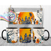 Halloween Scene V2 Mug - Black Handle & Inner - Mugs