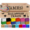 Halloween Treats Crate Vinyl Personalised Decal / Sticker