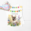 Happy Birthday Bunting French Bulldog Flowers A5 Card