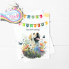 Happy Birthday Bunting Labrador Flowers A5 Card - Greeting