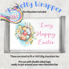 Happy Easter Hedgehog Personalised Chocolate Bar Wrapper