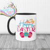 Happy Easter Mug - Black Handle & Inner - Mugs