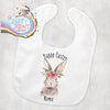 Happy Easter Rabbit Personalised Baby Bib - Girl - &