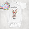 Happy Easter Rabbit Personalised Bodysuit - Girl - Baby