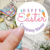 Happy Easter V2 Personalised Company Name Printed Sticker