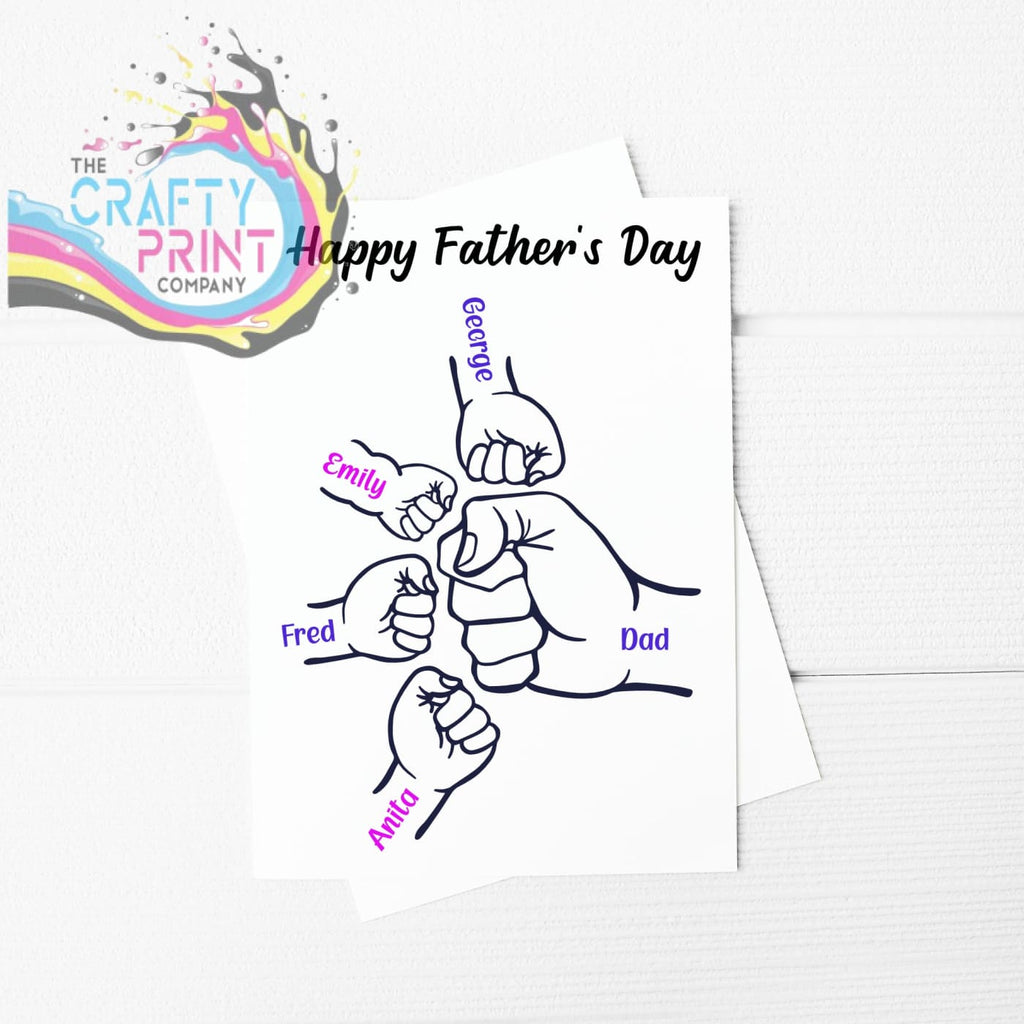 Happy Father’s Day Fist Bump A5 Card & Envelope