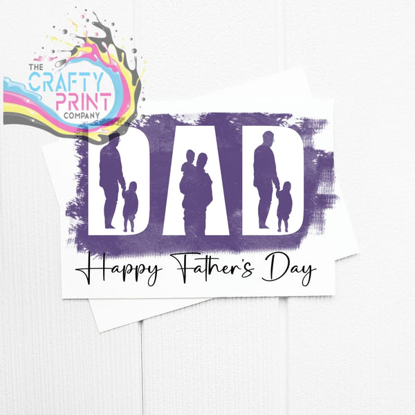 Happy Father’s Day Word A5 Card & Envelope - Dad