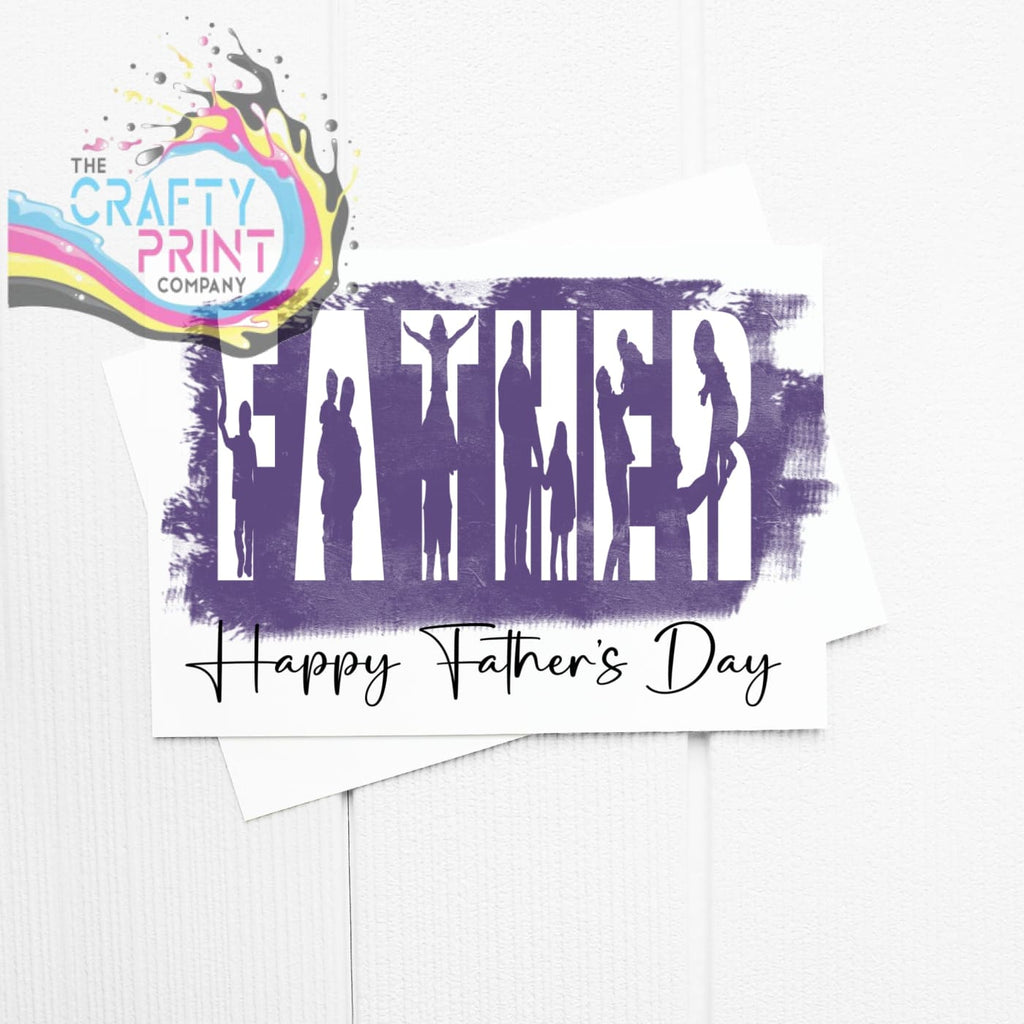 Happy Father’s Day Word A5 Card & Envelope - Father