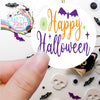 Happy Halloween Bat Web Printed Sticker - Decorative