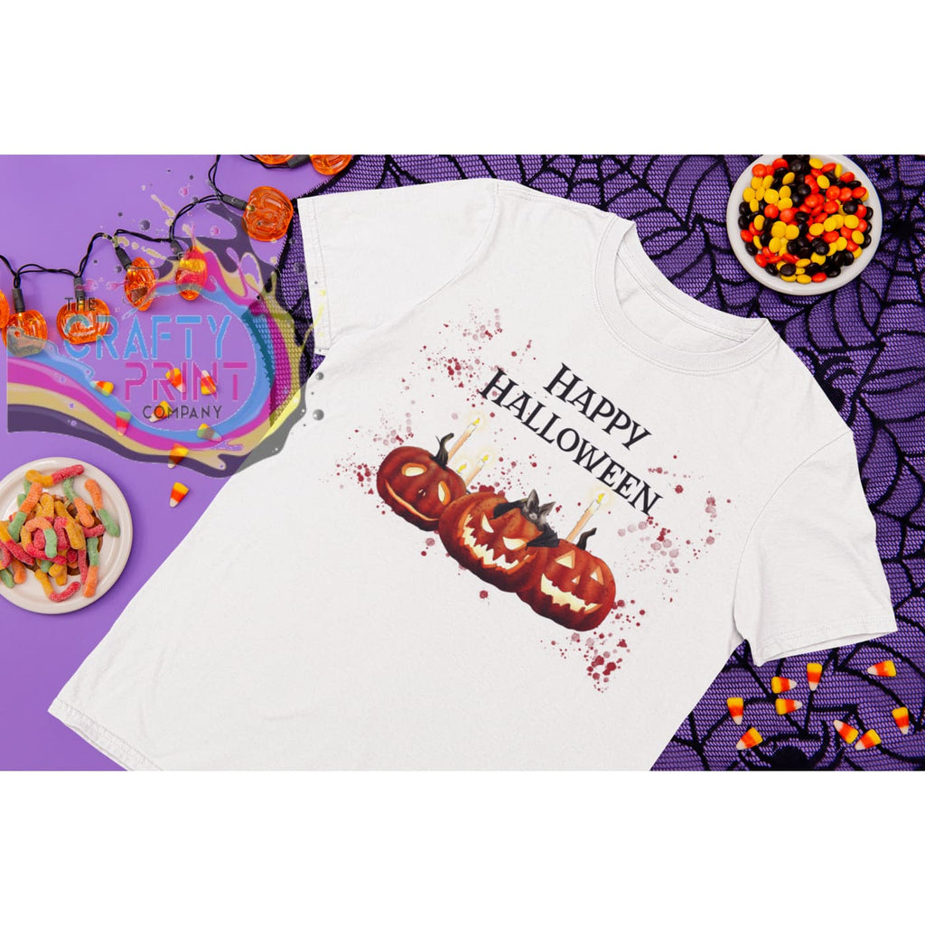 Happy Halloween Children’s T-shirt - White - Shirts & Tops