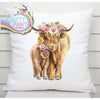 Highland Cow Cushion - Chair & Sofa Cushions