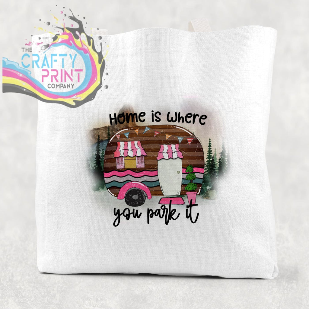 Home is where you park it Cotton Tote Bag - White