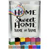 Home Sweet V2 Personalised Candle Decal Vinyl Sticker