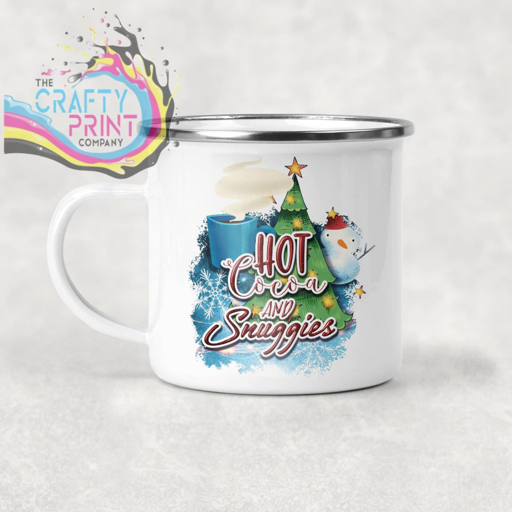 Hot Cocoa and Snuggles Mug - Enamel - Mugs