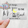 I love you to the Moon and Back Personalised Card