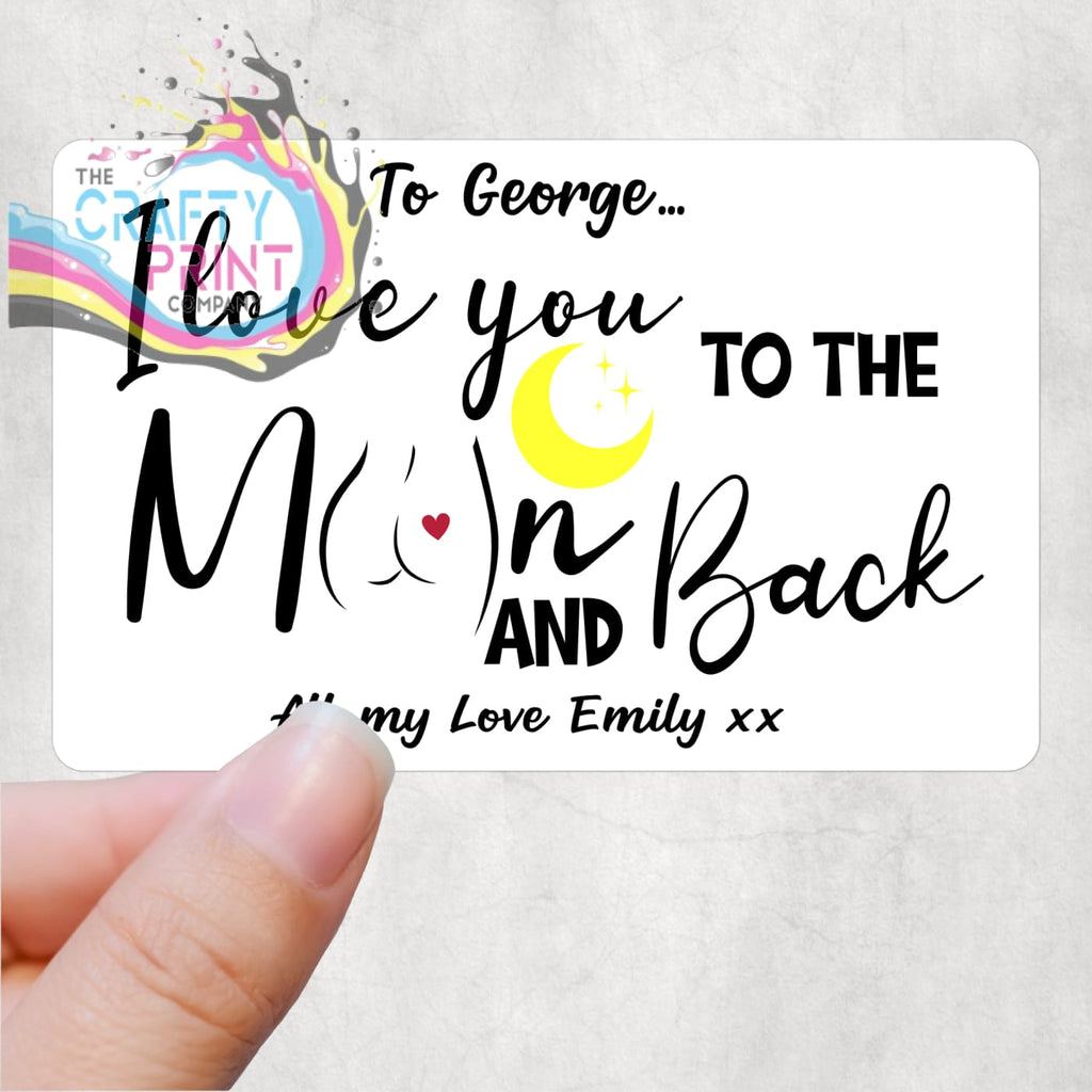 I love you to the Moon and Back Personalised Card