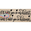 I’ll hold you in my heart Wooden Block Decal Sticker