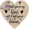 I’ll hold you in my heart Wooden Heart Decal Sticker