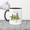 It wasn’t me Christmas Tree Cat Mug - Black Handle &