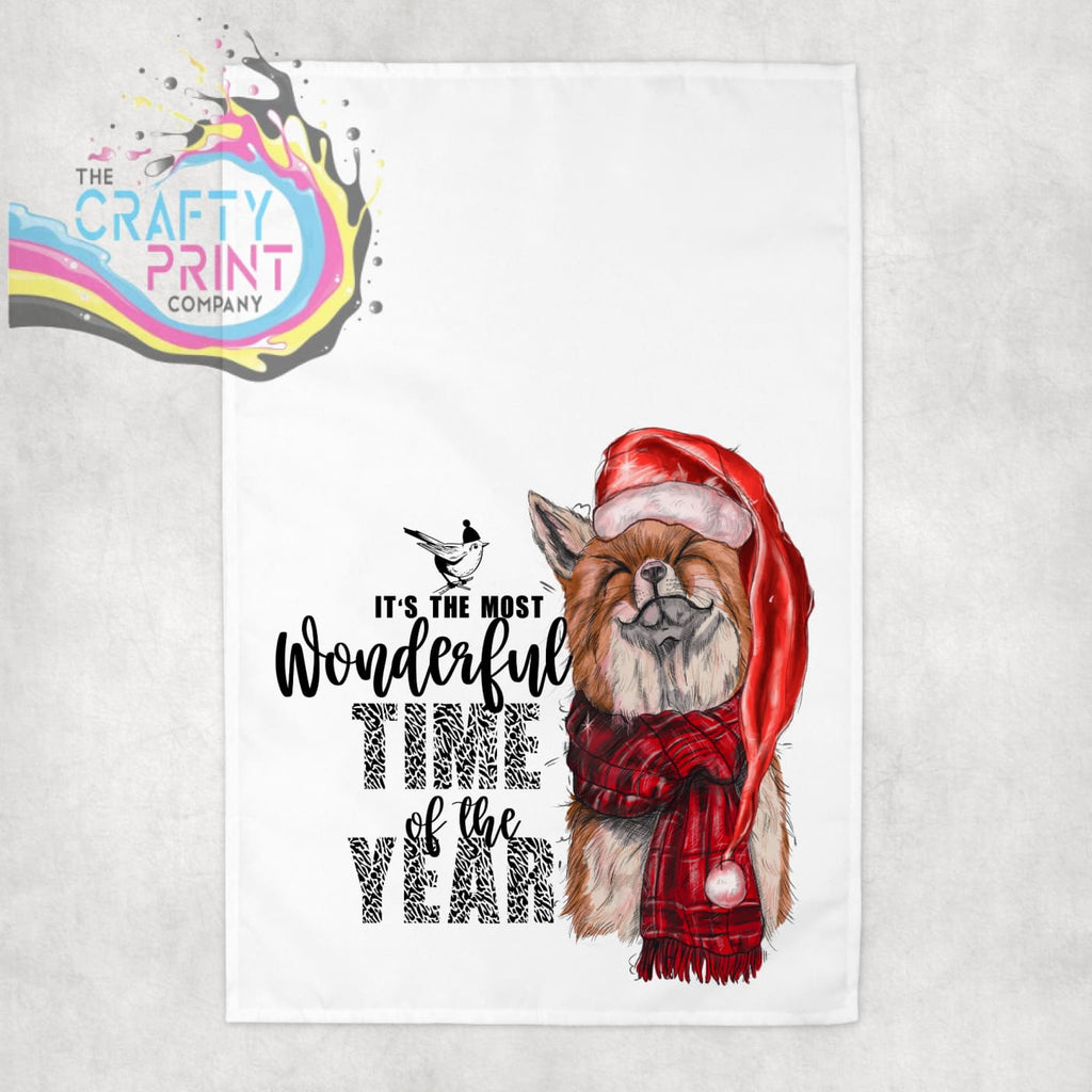 It’s the most wonderful time of year Fox Tea Towel