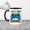 Just One More Game Mug - Black Handle & Inner - Mugs