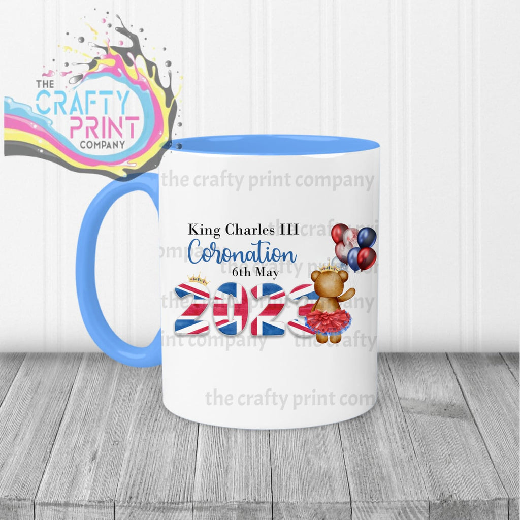 King Charles III Coronation 2023 Balloon Mug - Blue Handle