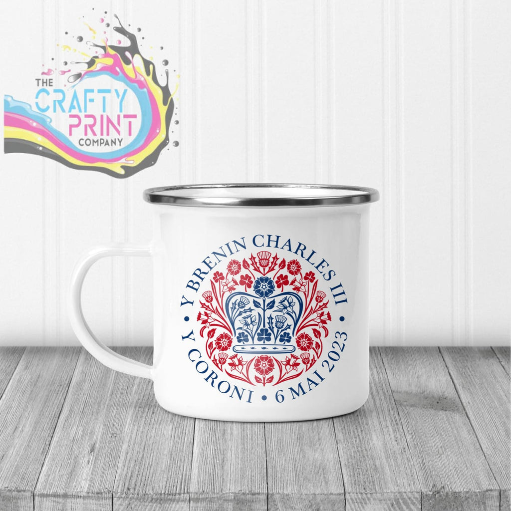 Official King Charles III Coronation Logo Mug - Enamel