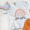 Little Sister Rainbow Children’s T-shirt - White - Shirts