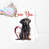 Love You Labrador Valentine’s A5 Card - Greeting & Note