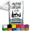 Merry Christmas at the Personalised Vase Decal Sticker