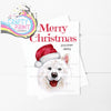 Merry Christmas Samoyed A5 Card - Greeting & Note Cards