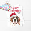 Merry Christmas St Bernard A5 Card - Greeting & Note Cards